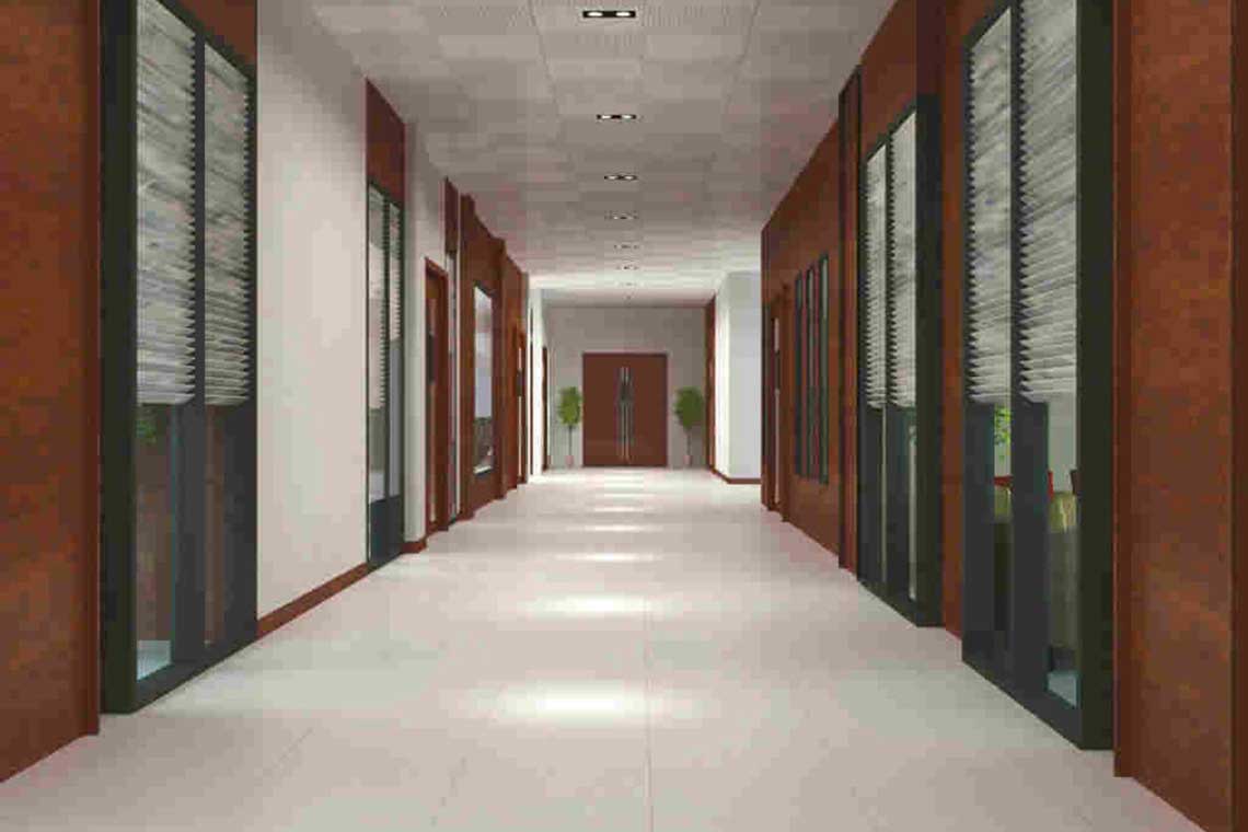 办公室走廊设计效果图-办公室装修走廊设计图集