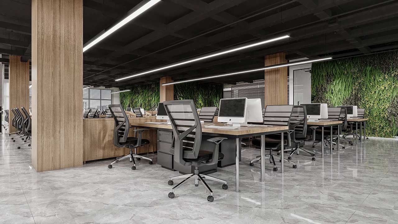郑州企业办公室空间设计效果图