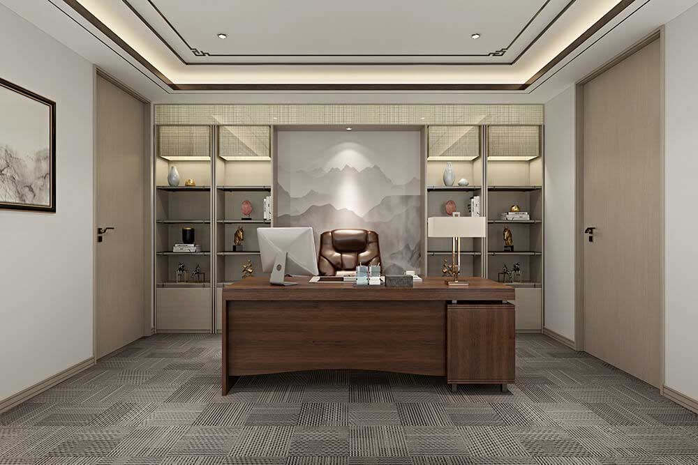 600平米国企办公室装修效果图-600平米国企办公空间设计