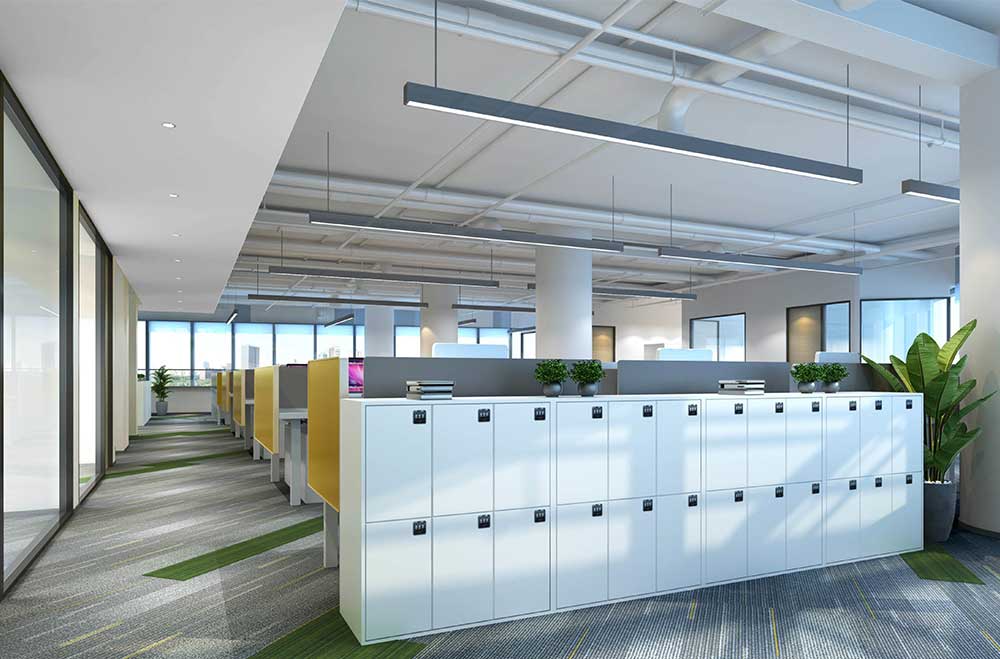 1000平米办公室装修效果图-1000平科技办公空间设计