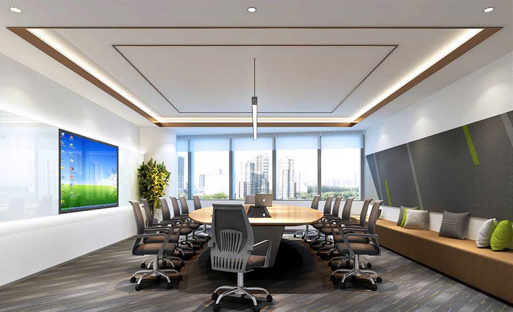 1000平米办公室装修效果图-1000平科技办公空间设计