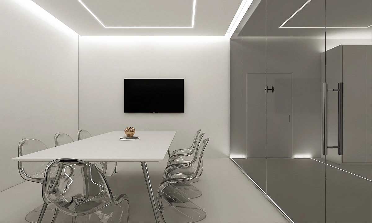 简约办公空间设计-郑州办公室装修效果图