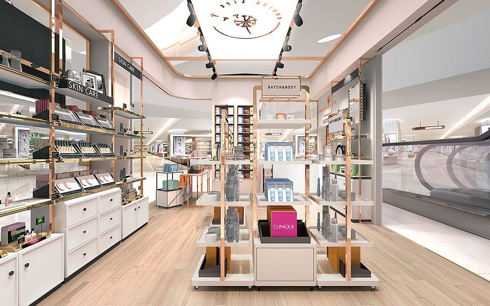 60平米化妆品店铺装修设计效果图
