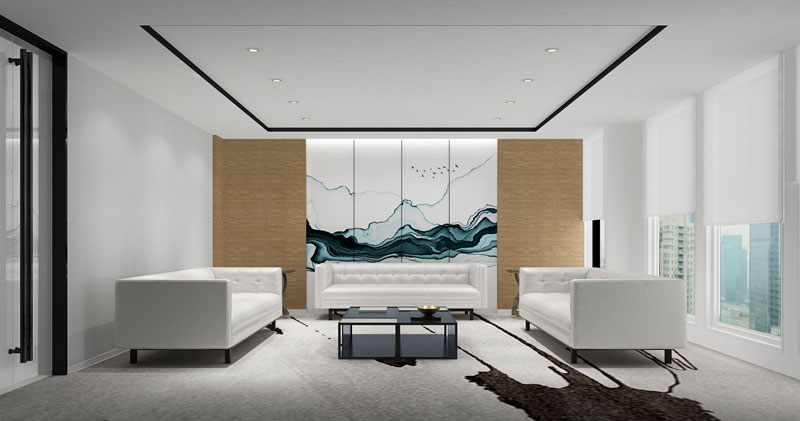 新中式办公室设计-新中式办公室装修效果图