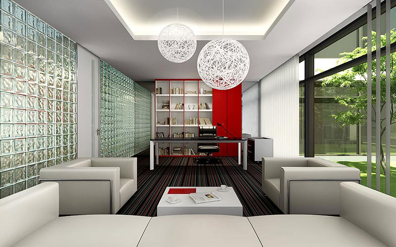 300平米办公室装修设计效果图