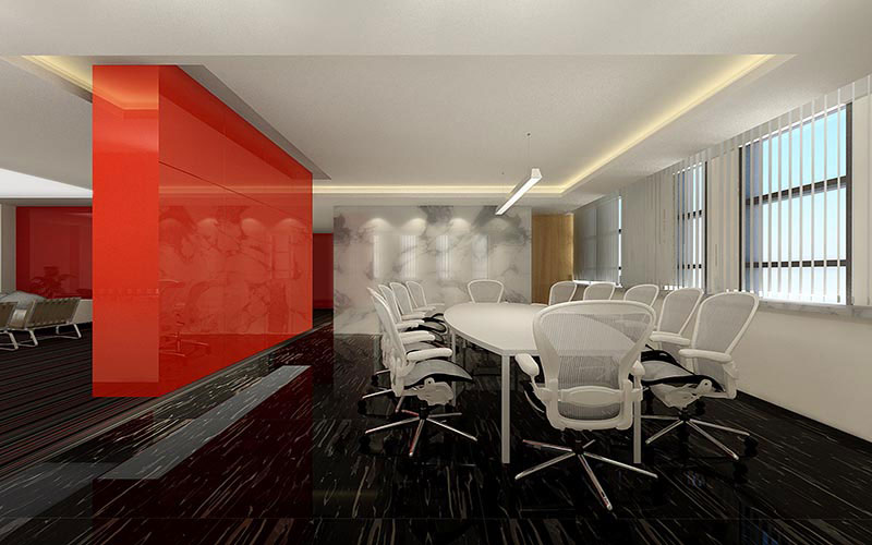 300平米办公室装修设计效果图