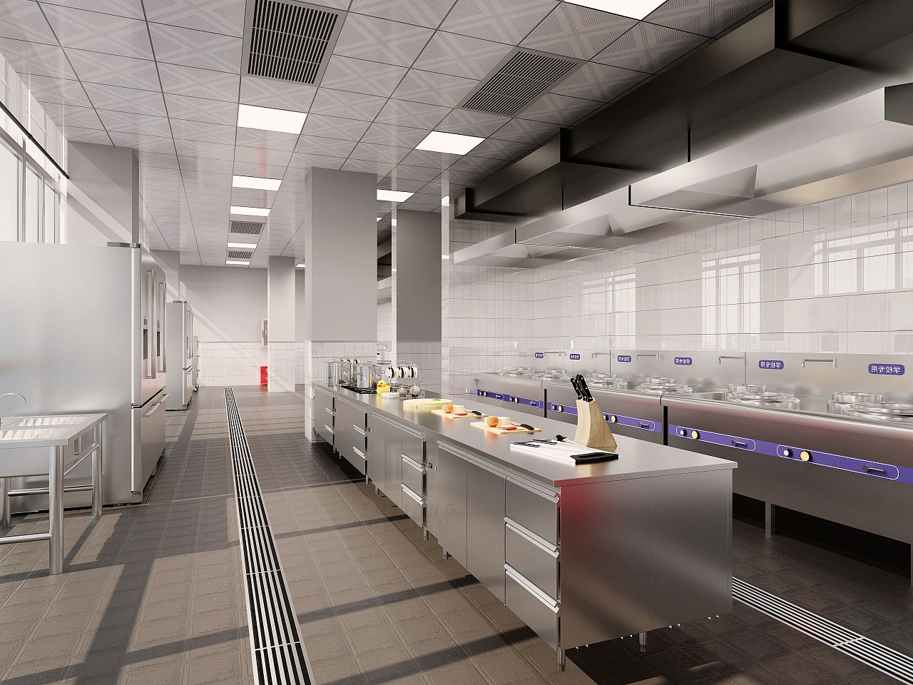 产业园食堂设计-产业园区员工食堂设计效果图