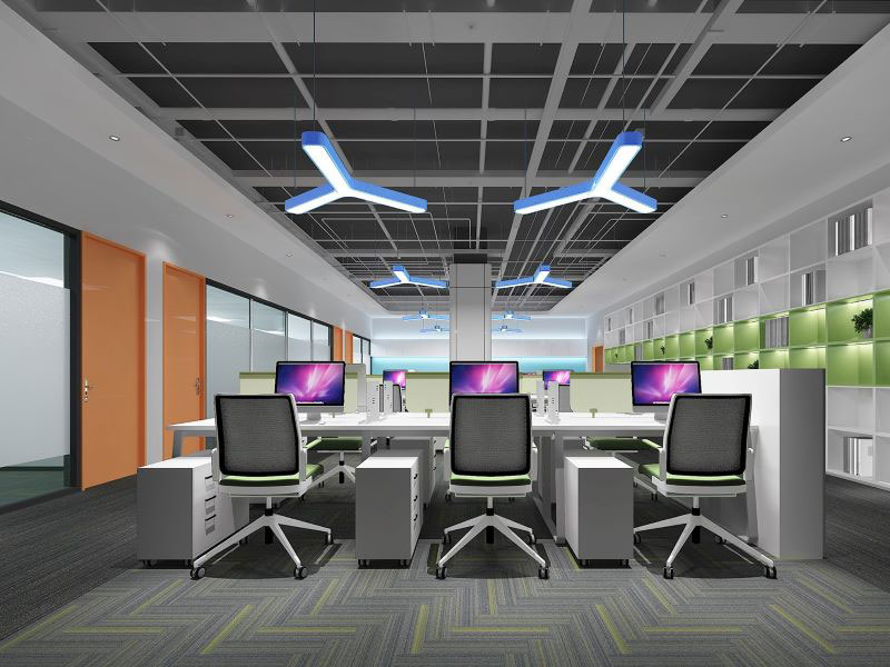300平米办公室设计装修效果图