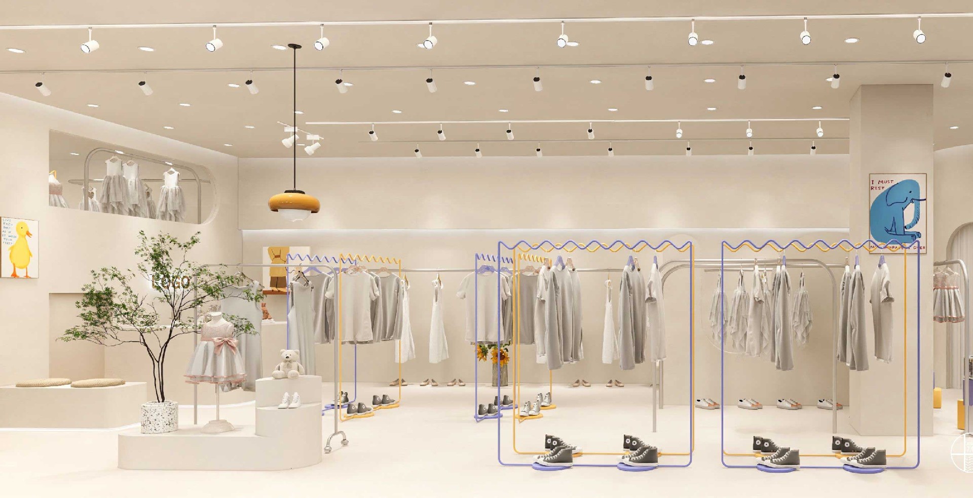 郑州童装店设计-童装店铺装修设计效果图