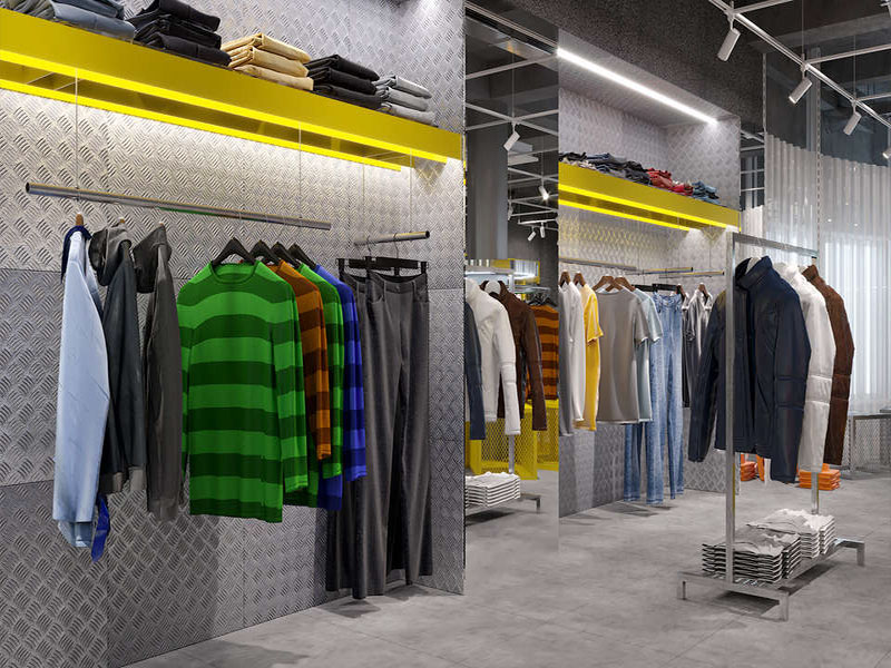 80平米极简风格临街服装店设计