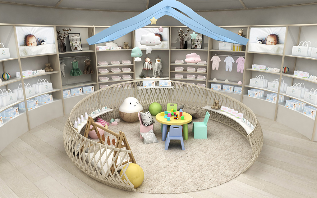 280平米母婴品牌空间专卖店设计效果图