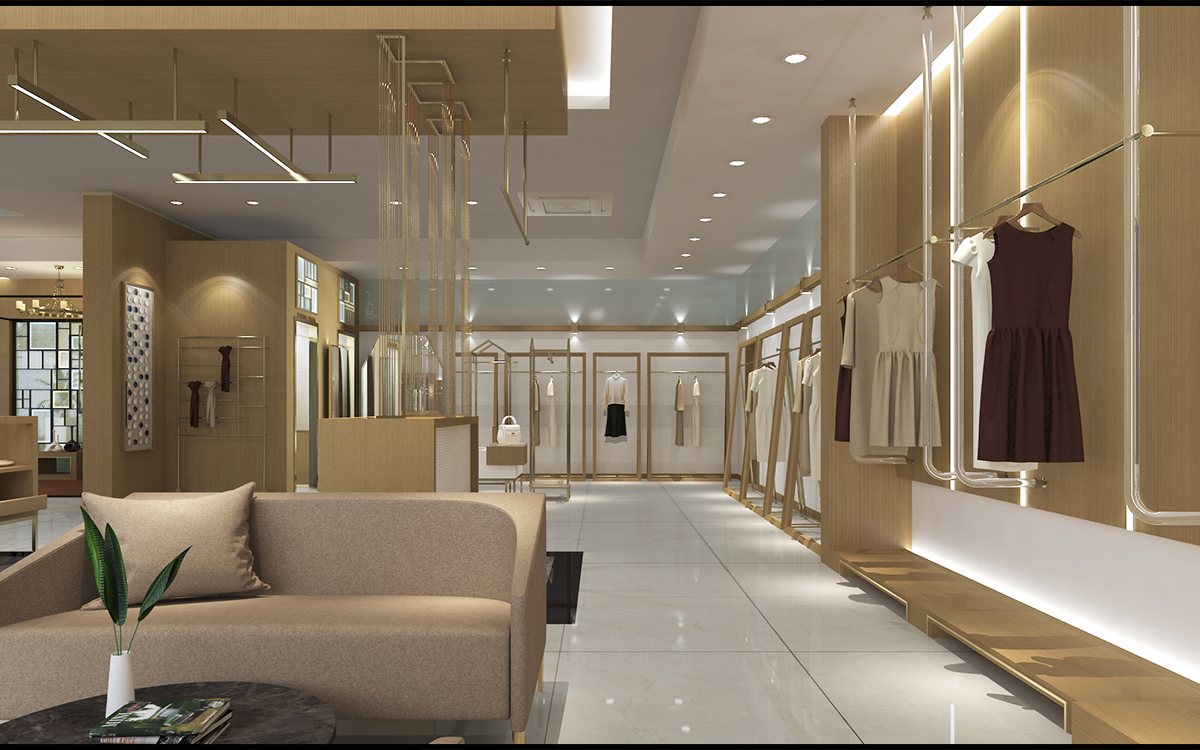 230平米品牌服装门店装修设计效果图