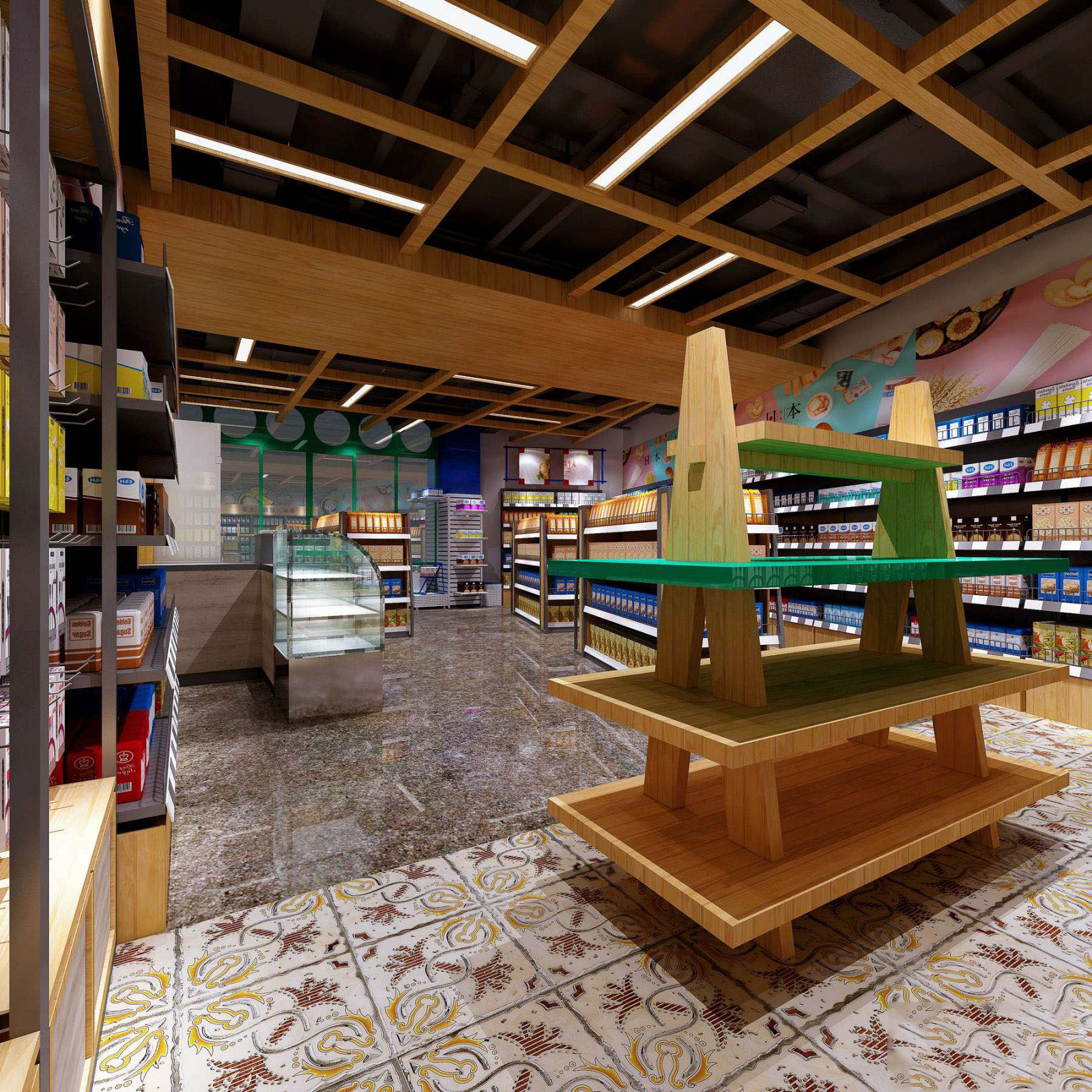 80平米进口零食便利店装修效果图