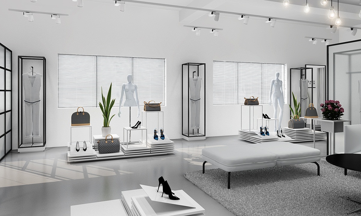 165平米服装定制店铺装修设计效果