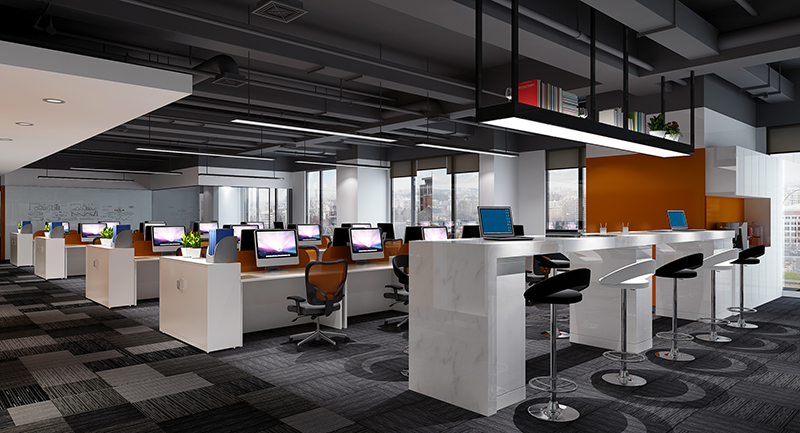 360平米企业办公室装修效果图