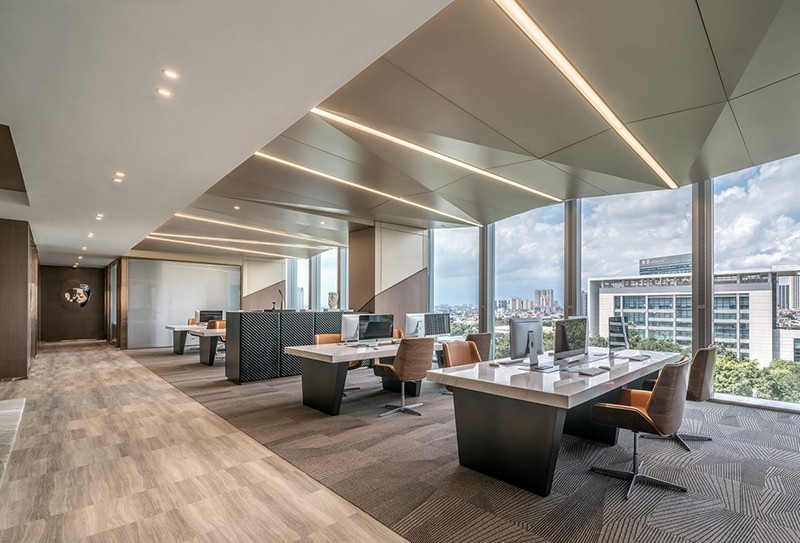 400平米办公室装修施工效果图