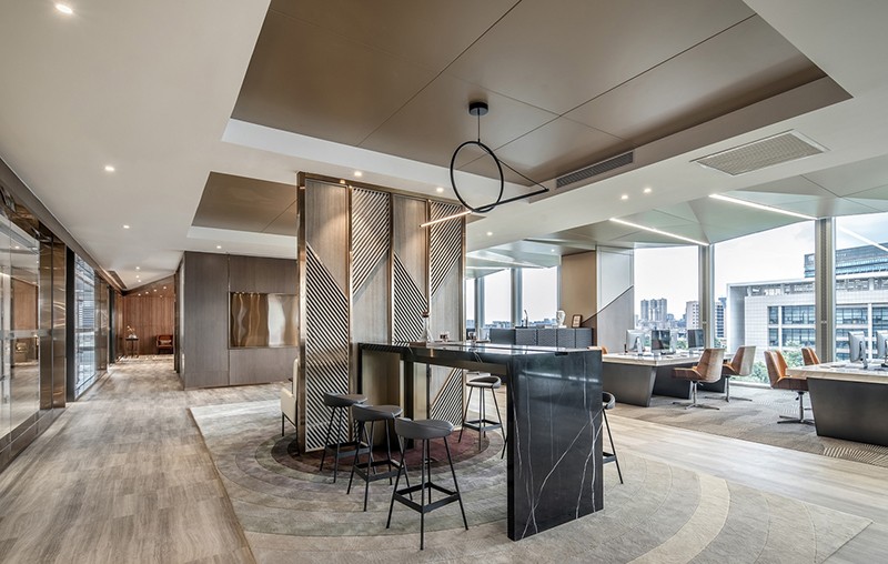 400平米办公室装修施工效果图