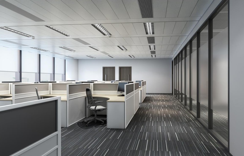 300平米实业公司办公室设计效果图