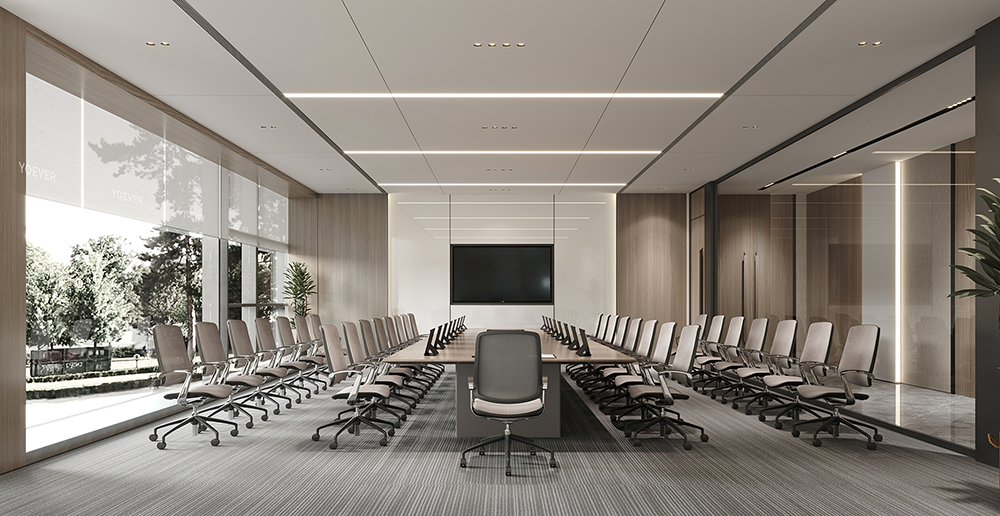 1200平米生物科技公司办公楼装修效果图