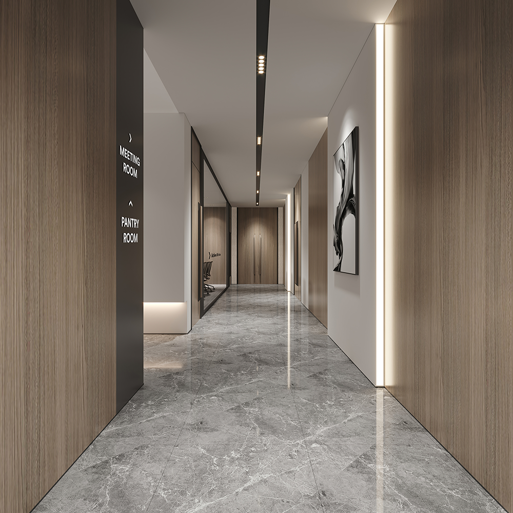 1200平米生物科技公司办公楼装修效果图