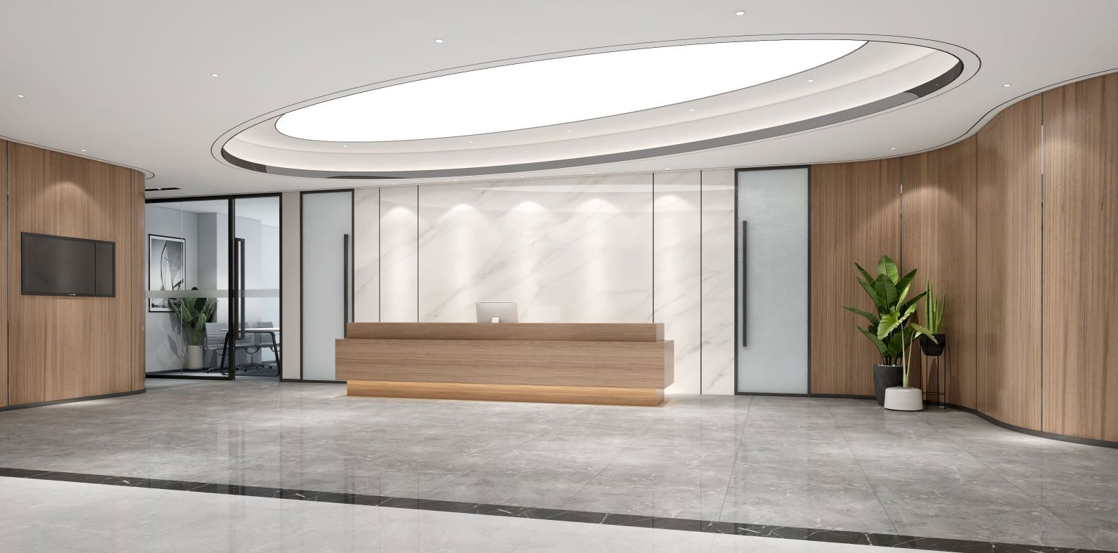 800平米郑州企业办公室装修效果图