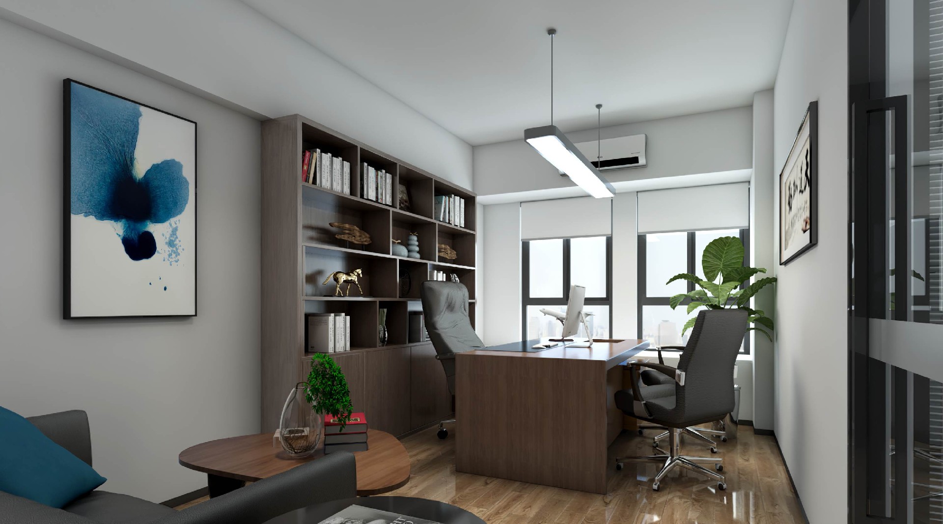 200平米郑州办公室设计施工实景图