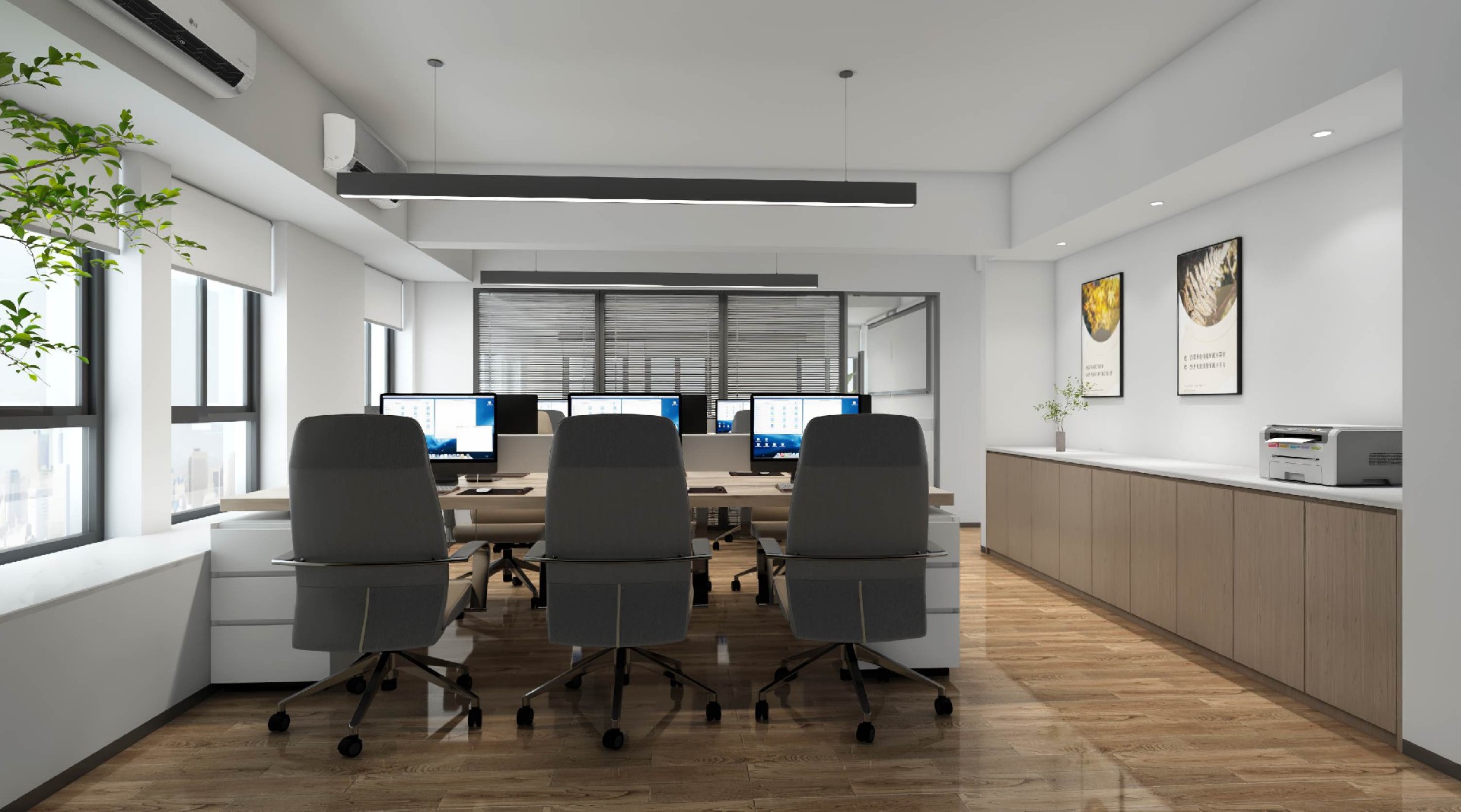 200平米郑州办公室设计施工实景图