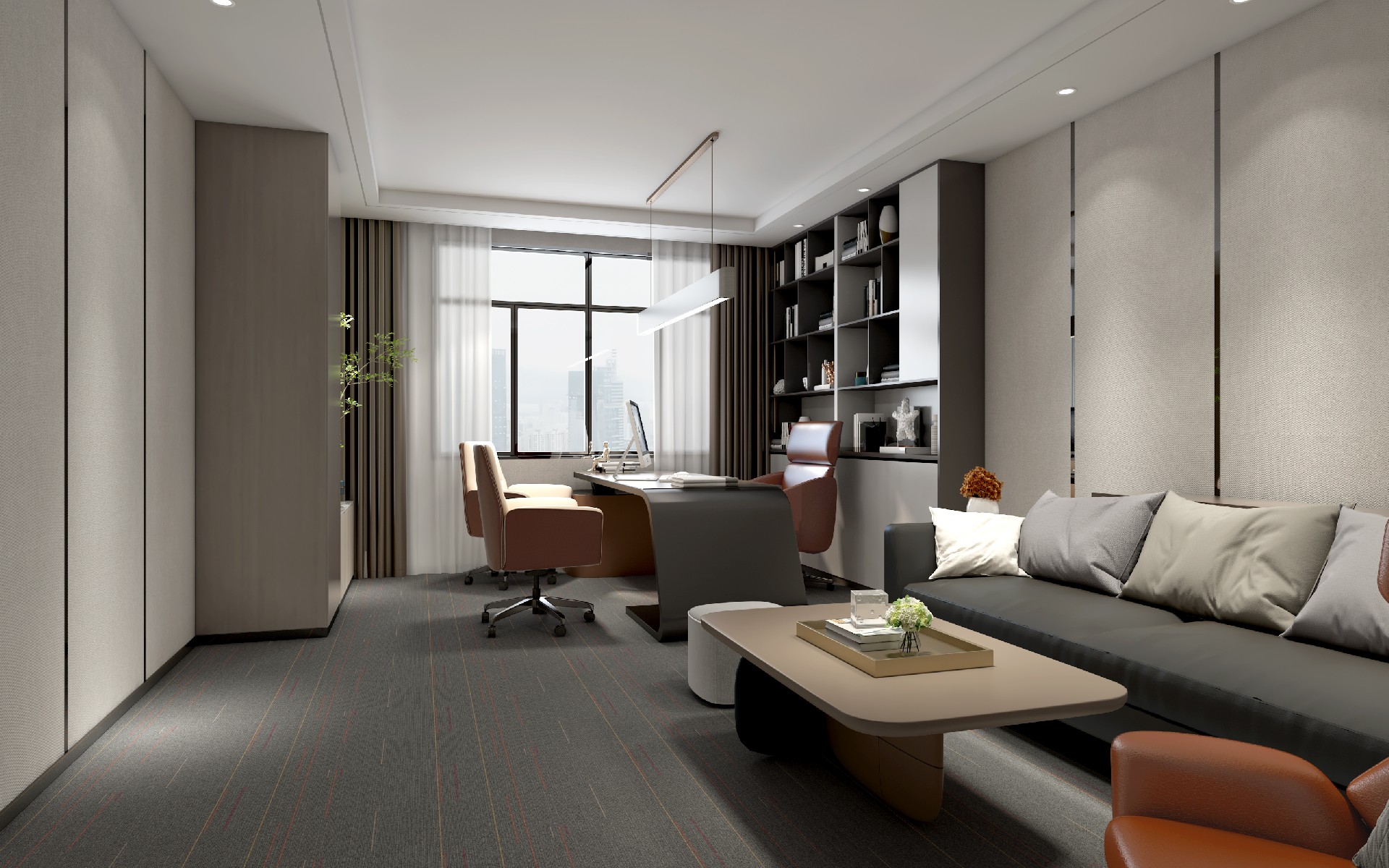 1500平米办公室装修设计效果图