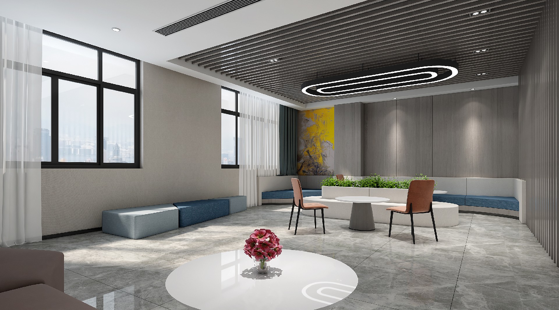 1500平米办公室装修设计效果图