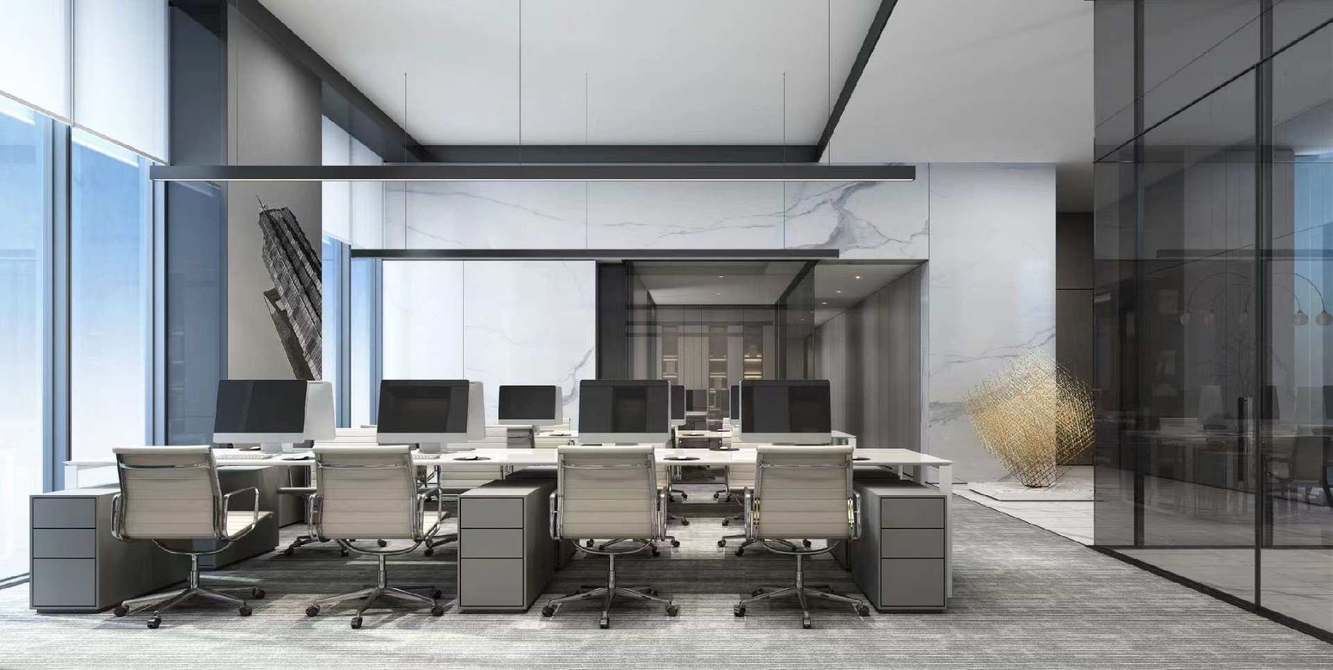 650平米办公室装修效果图