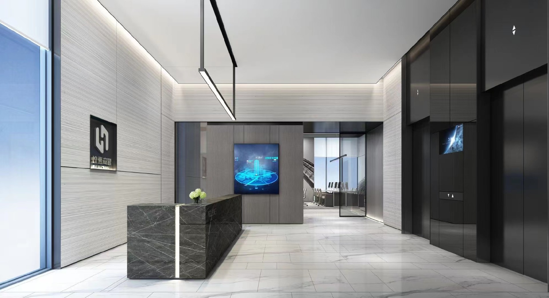 650平米办公室装修效果图