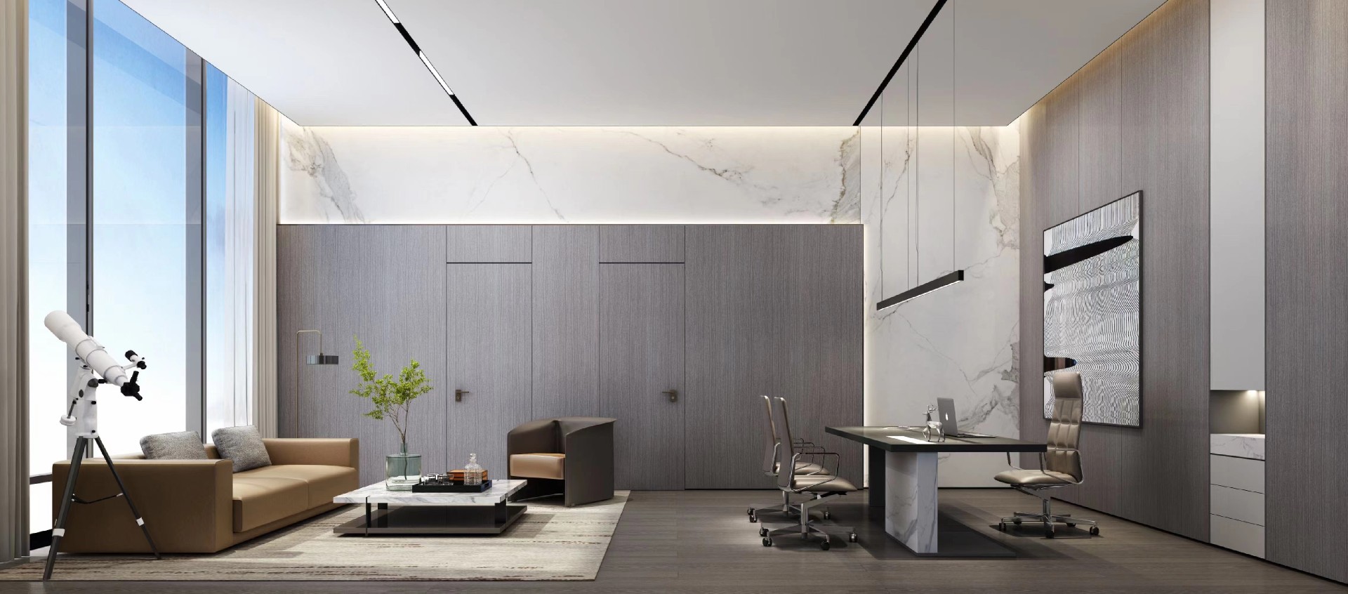 650平米办公室装修效果图