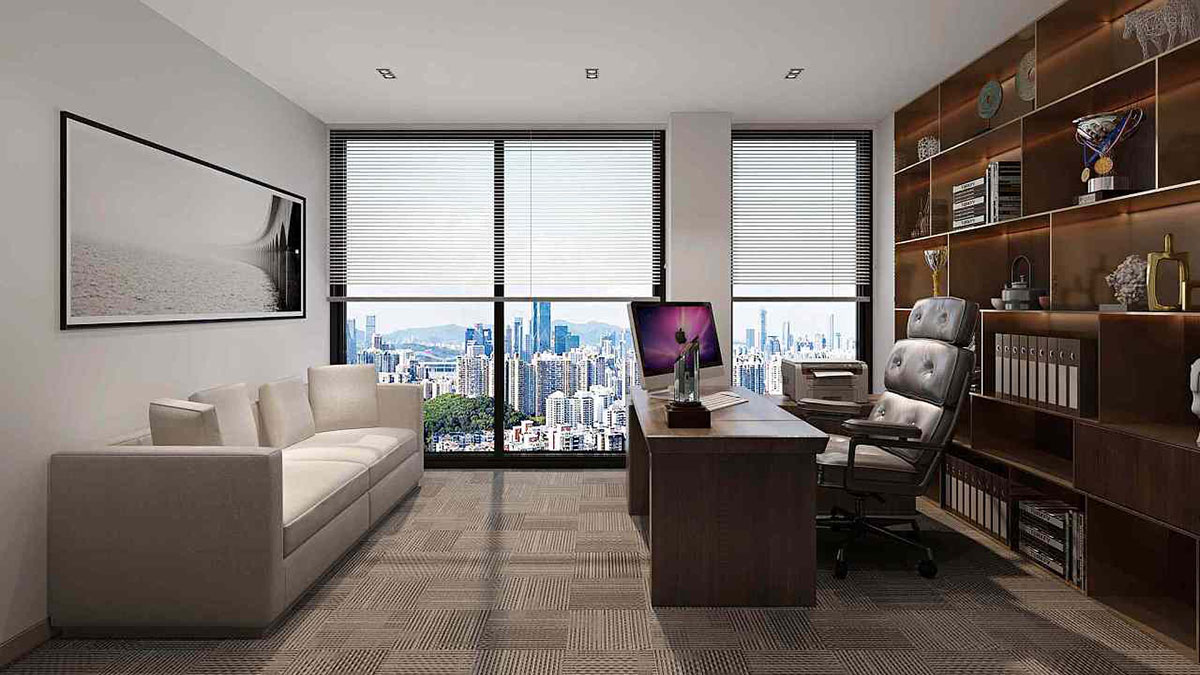 280平米新中式办公室装修效果图