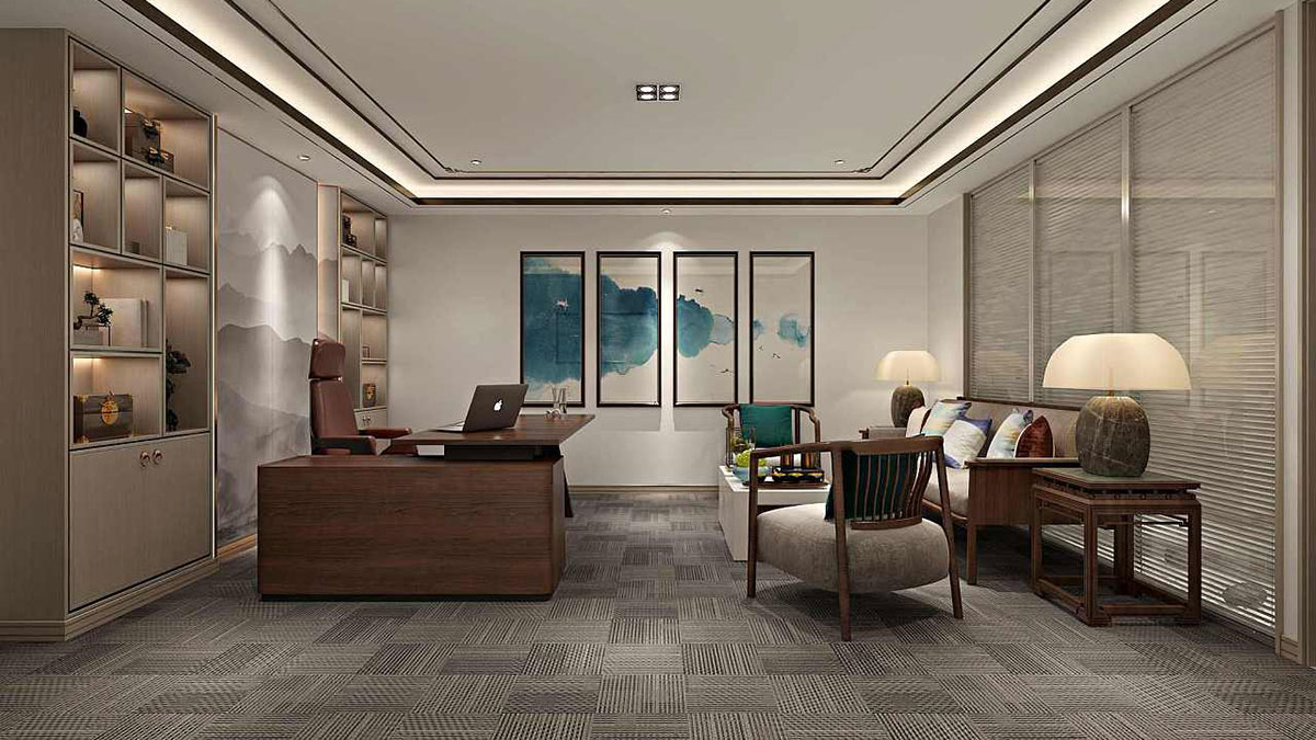 280平米新中式办公室装修效果图