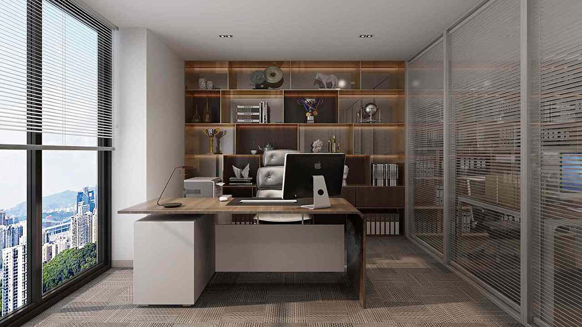 280平米新中式办公室装修效果图