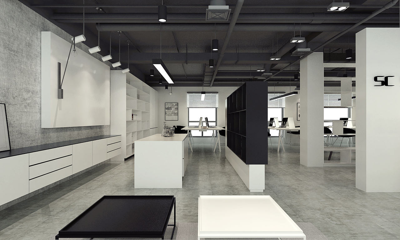 460平米企业办公室装修效果图