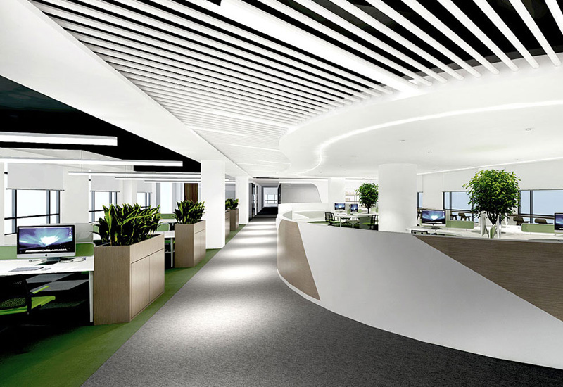 600平科技型办公室装修设计效果图