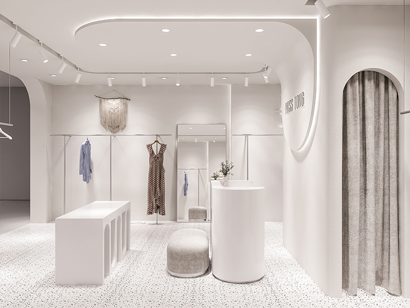 300平米现代服装店装修设计效果图