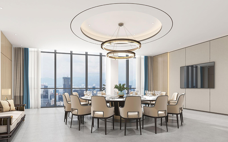 1000平米学校食堂设计装修效果图