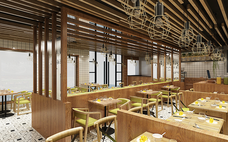 230平米郑州生煎包店铺装修效果图