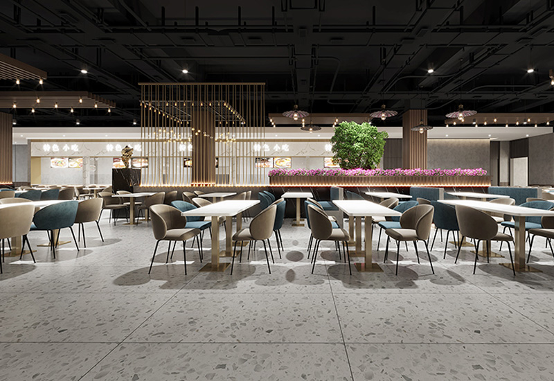 800平米学校食堂设计装修效果图