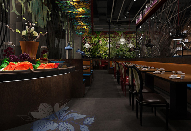 300平米湘菜馆装修设计效果图