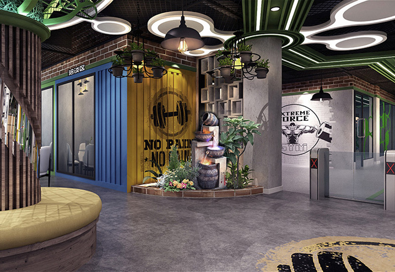 1500㎡健身俱乐部装修设计效果图