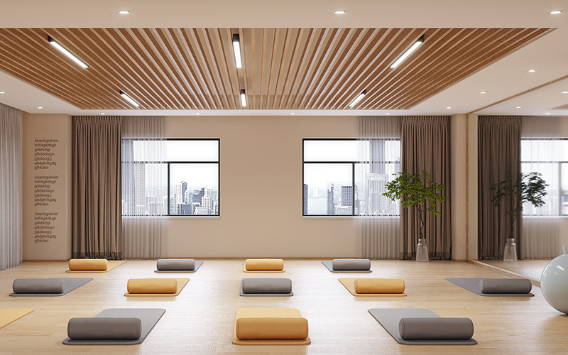 540平米瑜伽馆设计装修效果图