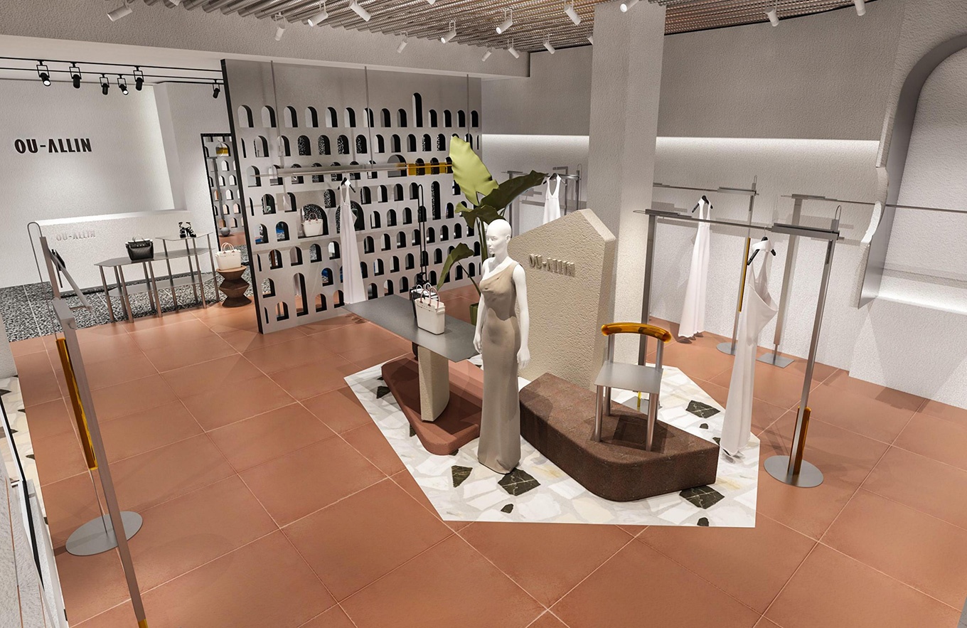 130平米包包专卖店设计装修效果图