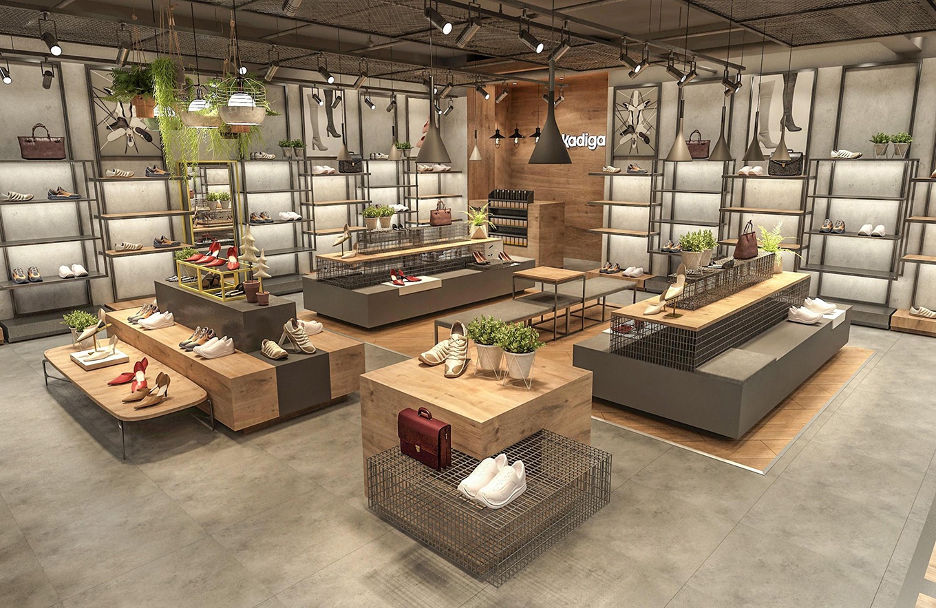 120平米女鞋专卖店设计效果图