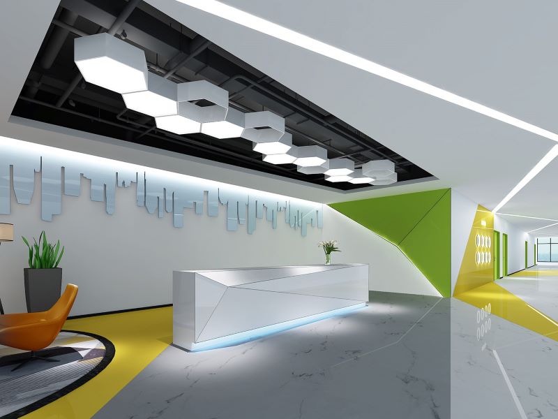 600平米办公室装修设计-产业园装修改造