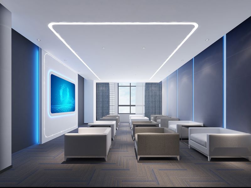 600平米办公室装修设计-产业园装修改造