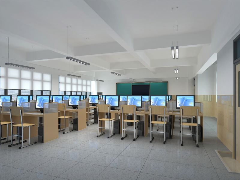 800平米学校办公室装修-教室装修效果图