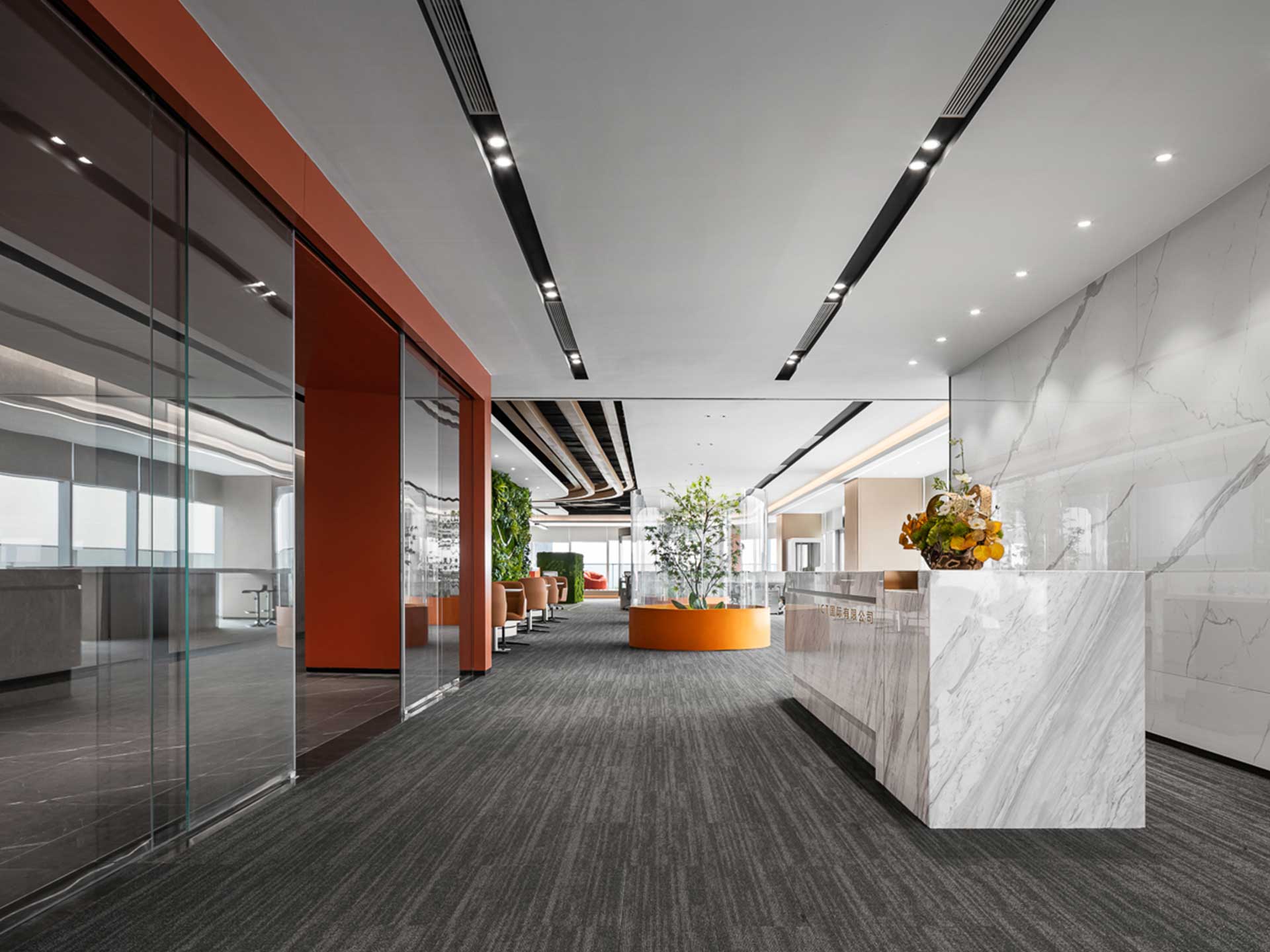 1050平米办公室设计装修效果图